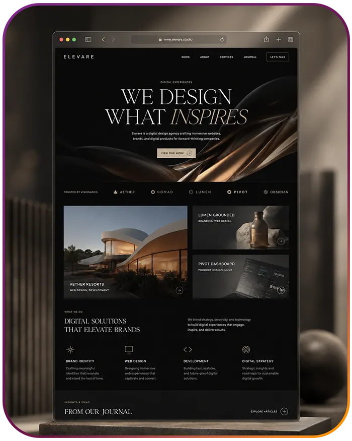 Elevare design studio website starter kit